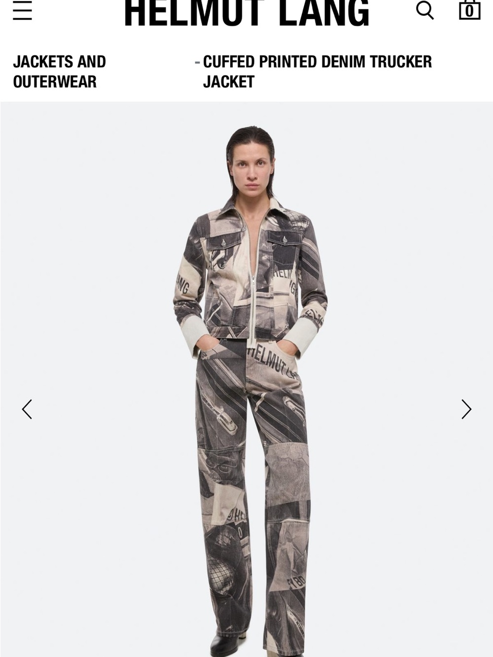 Helmut Lang graphic denim jacket